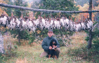 Sammen med Tici pa jakt 1999